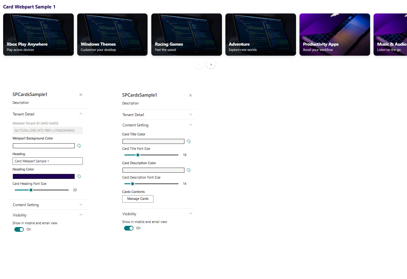 SharePoint Trending App SPFX Webpart Config